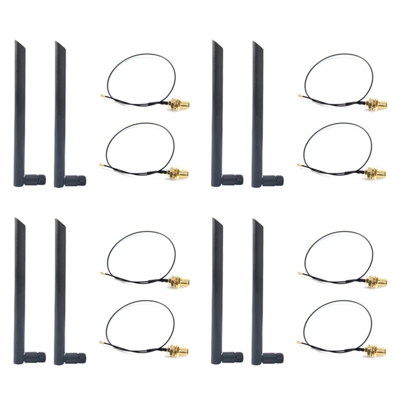 

T31C-4X Dual Band 6Dbi Wireless Wifi Antenna RP-SMA+MHF4 Pigtail Cable For AX200 NGFF M.2 Wireless Card WIFI/WLAN Modules
