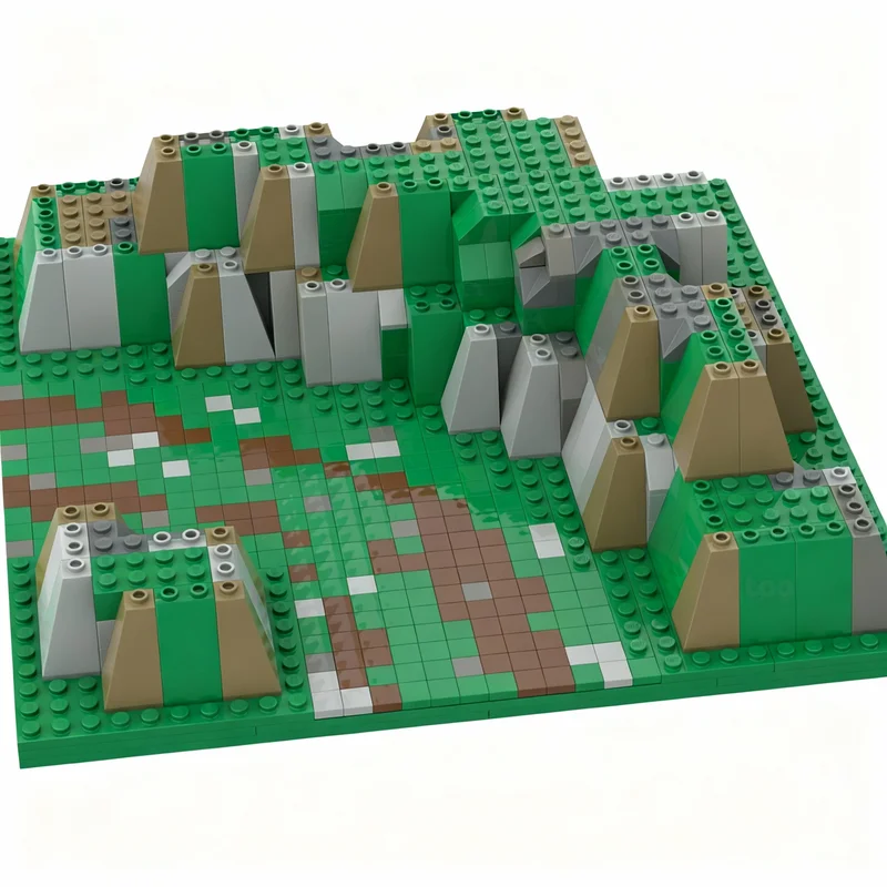 

607 деталей MOC Brickbuild Part 6024px4: Модель Замка в Темном Лесу, Конструктор, Рождественский Подарок, Идея для творчества своими руками