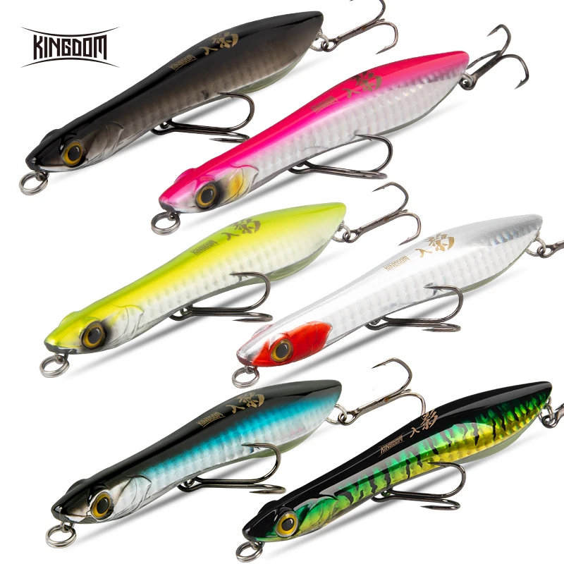 Kingdom Pencil Popper Fishing Lure Snake Head Floating Wobblers Sinking  Artificial Hard Bait Fishing Tackle For Bass Pike