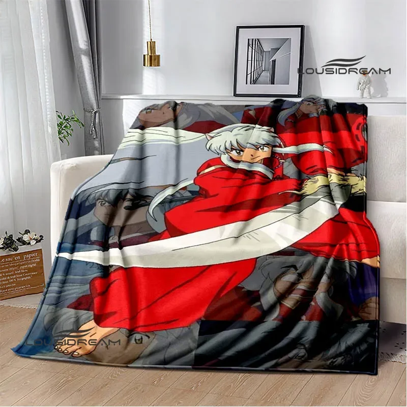 

3D Inuyasha Cartoon Printed blankets Picnic blanket Warm Flannel blankets Home bed linings blankets for beds Birthday Gift