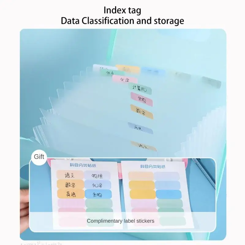 Portable Storage Bag Folder Multi-Layer Large Capacity Organ Bag Test Paper Holder Study and Office Supplies