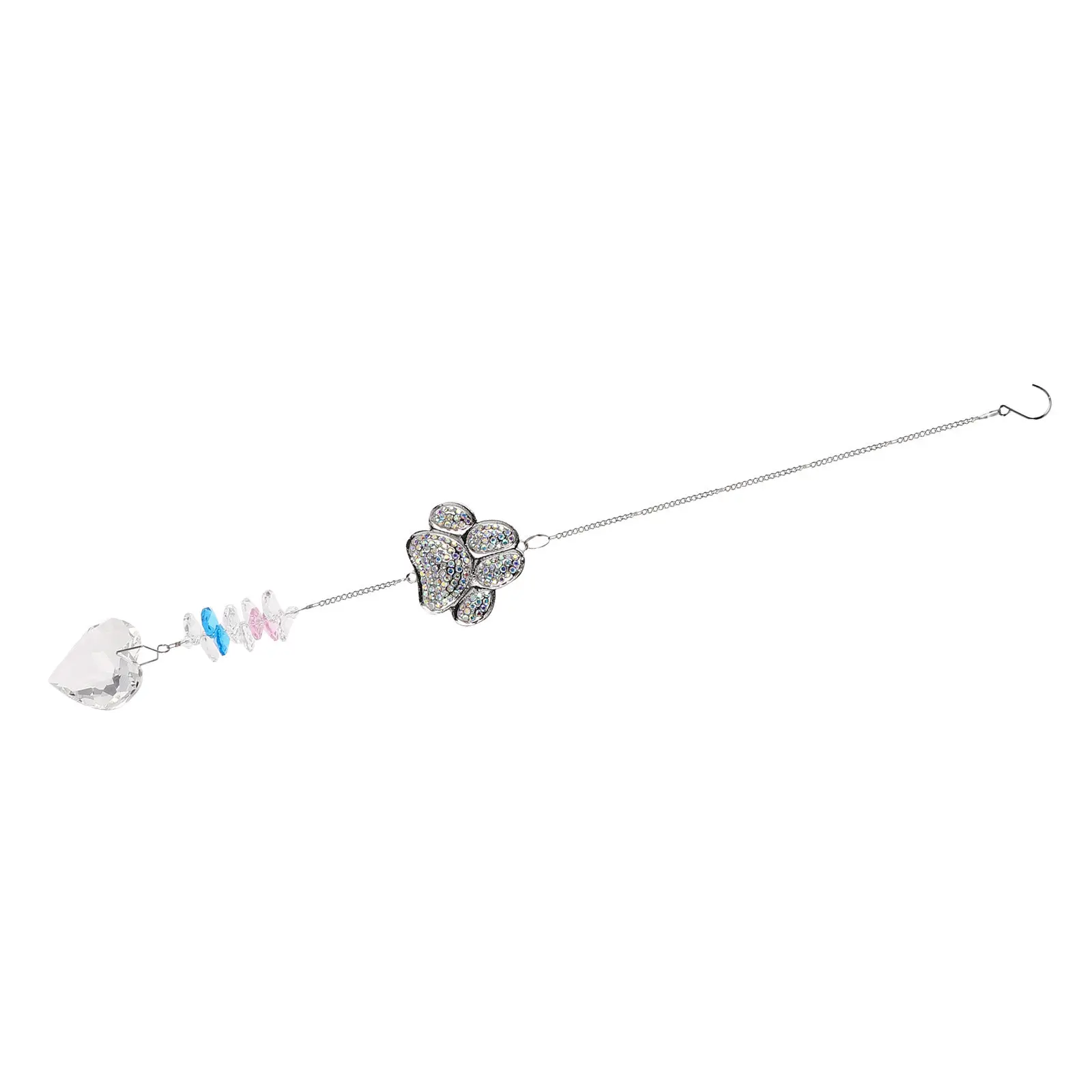 Outdoor Heart Crystal Wind Chime Hanging Suncatcher Garden Patio Decor Small Windchimes Soothing Tunes Small Windchime