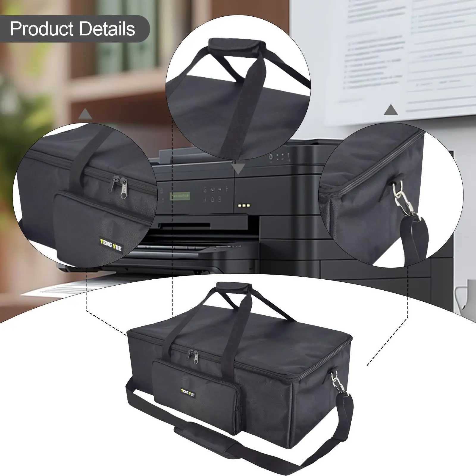 Printer Carrying Case Professional Portable Organizer for Office Travel Trip