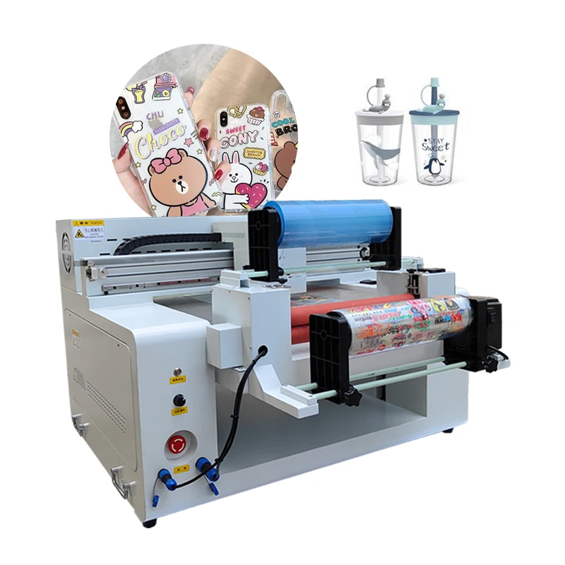 Factory Price Quality A2 Size 60X50Cm Digital Impresora Uv Flatbed Roll Printer Rotary Included For All Materials