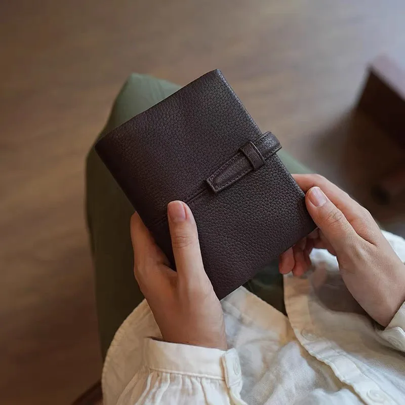 A7 Size Rings Planner 6 loose leaf binder Rings Vegetable Tanned Leather Notebooks Organizer Diary Journal