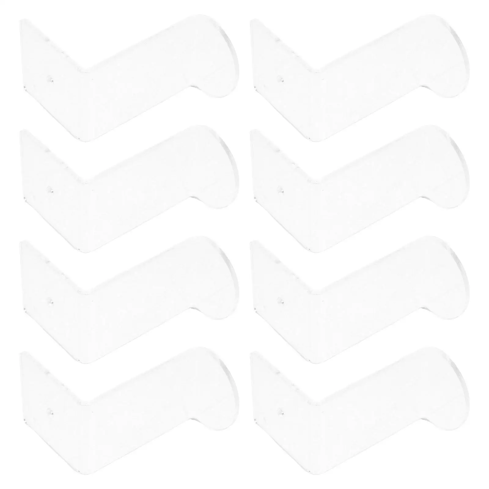 

8 Pcs Wall Mounted Hat Rack Acrylic Hat Holder Spacesaving Shelf for Wall Mount Baseball Caps Snapbacks Storage Solution