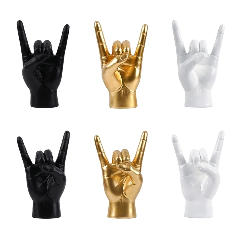 

Sign Rock and Roll Statue Centerpieces for Livehouse, Birthday Party for Rock Theme Celebration Performances New