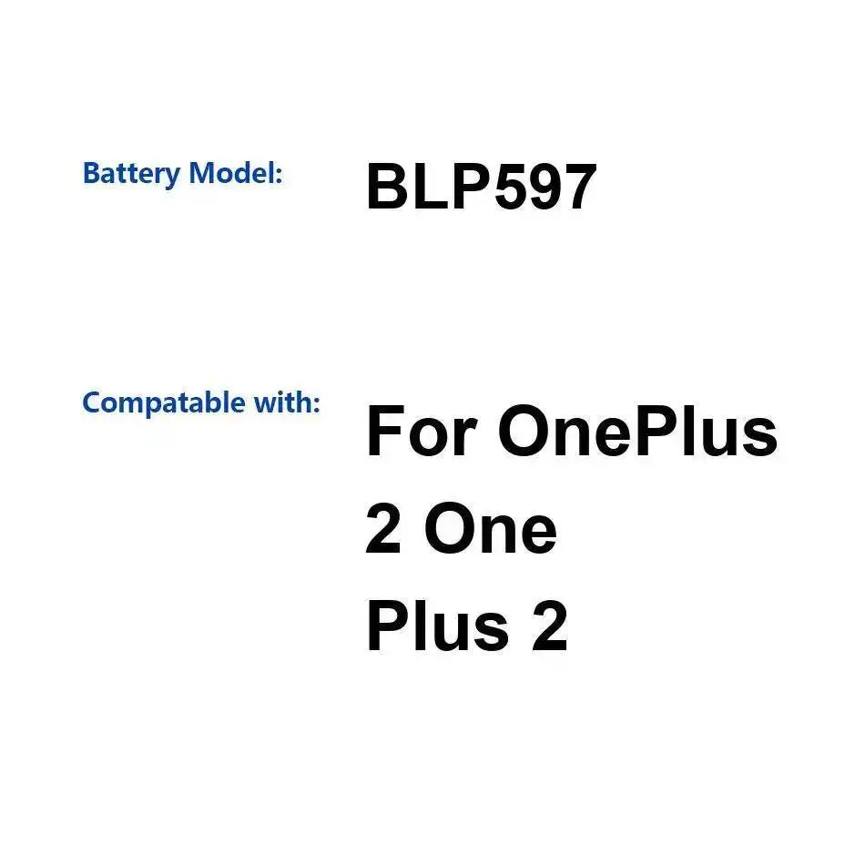 

BLP597 Легкий аккумулятор для мобильного телефона 3300 мАч для Oneplus 2 One Plus Хорошая низкотемпературная производительность