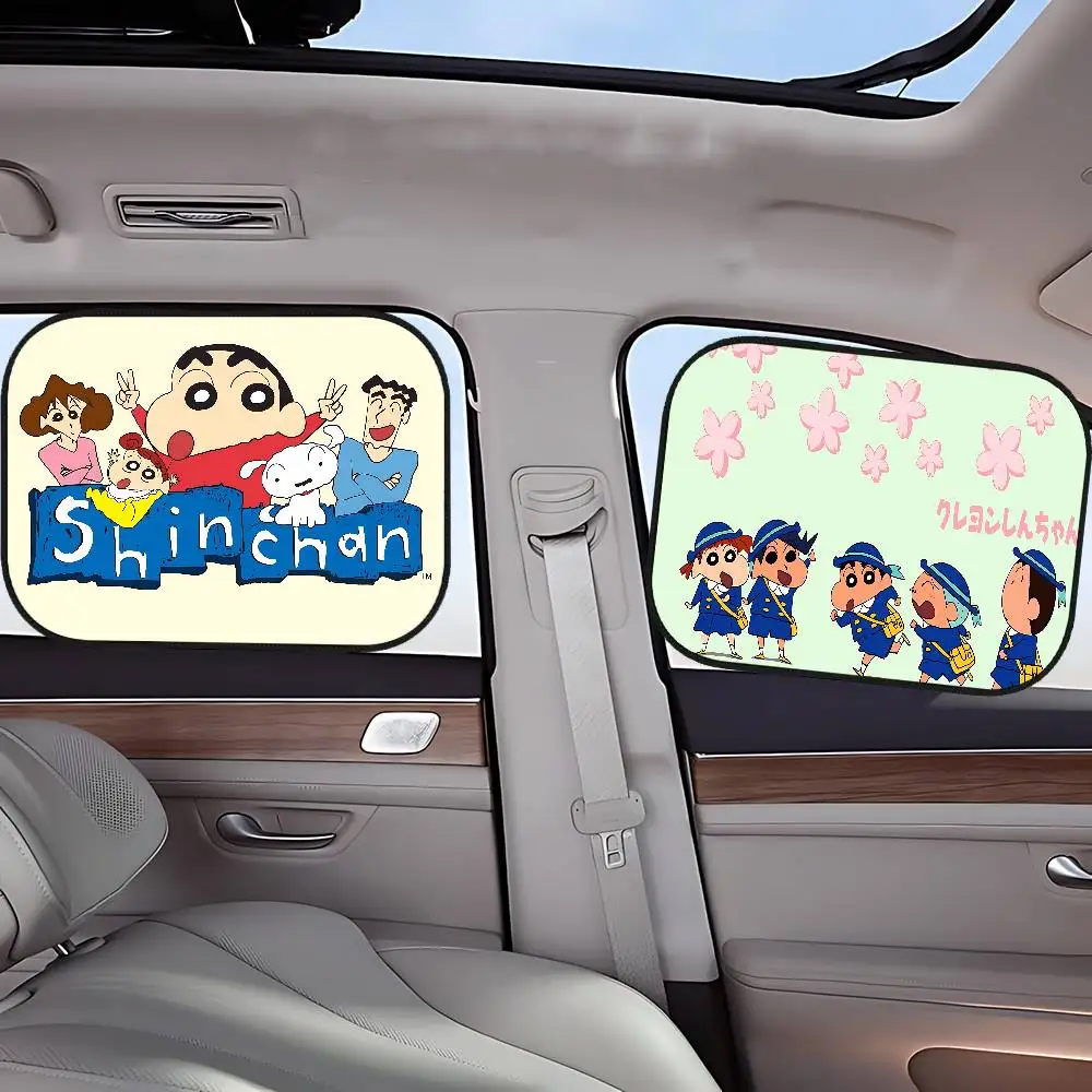 

Crayon Shin Cartoon Chan Car Sun Shade UV Protection Electrostatic Adsorption Car Window Sunshade For Kids Outdoor Sunscreen