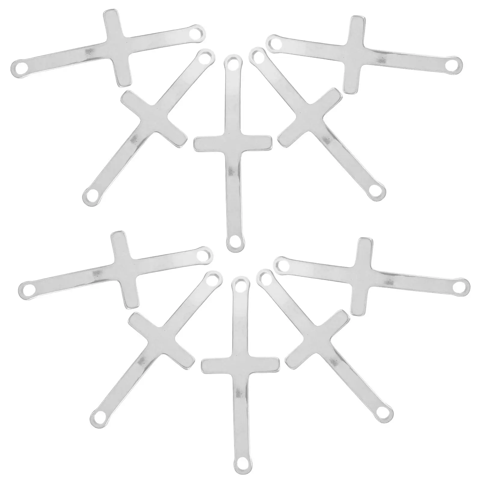 

10 Pcs Cross Stainless Steel Pendant Jewelry Making Supplies Charm Necklace Bracelet Earrings DIY Gifts Handmade Accessories