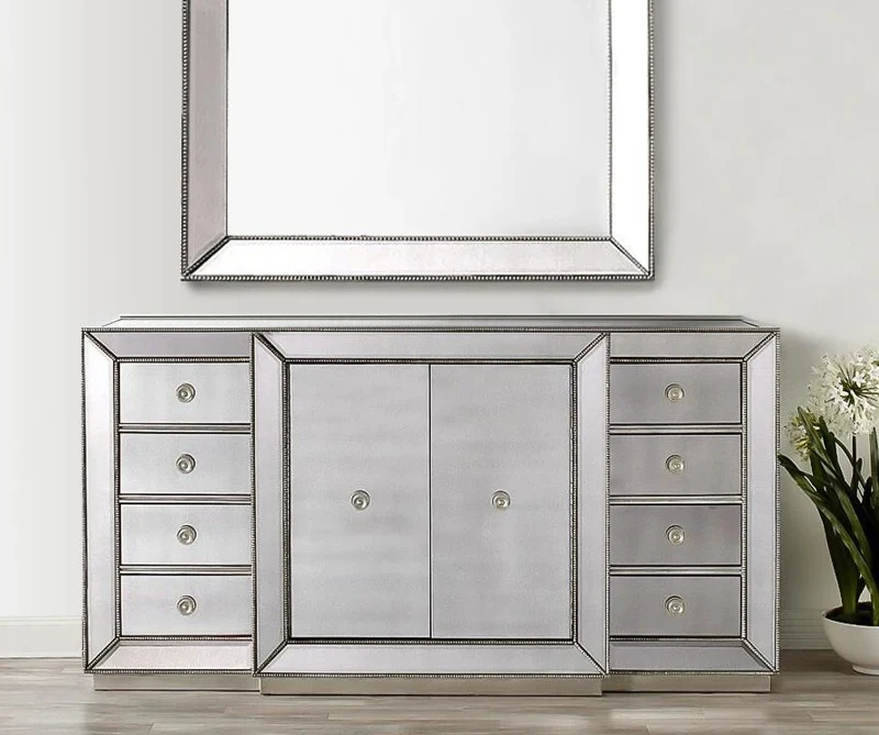Home entrance cabinet Mirror locker Living room Dining room partition Multifunctional glass side cabinet