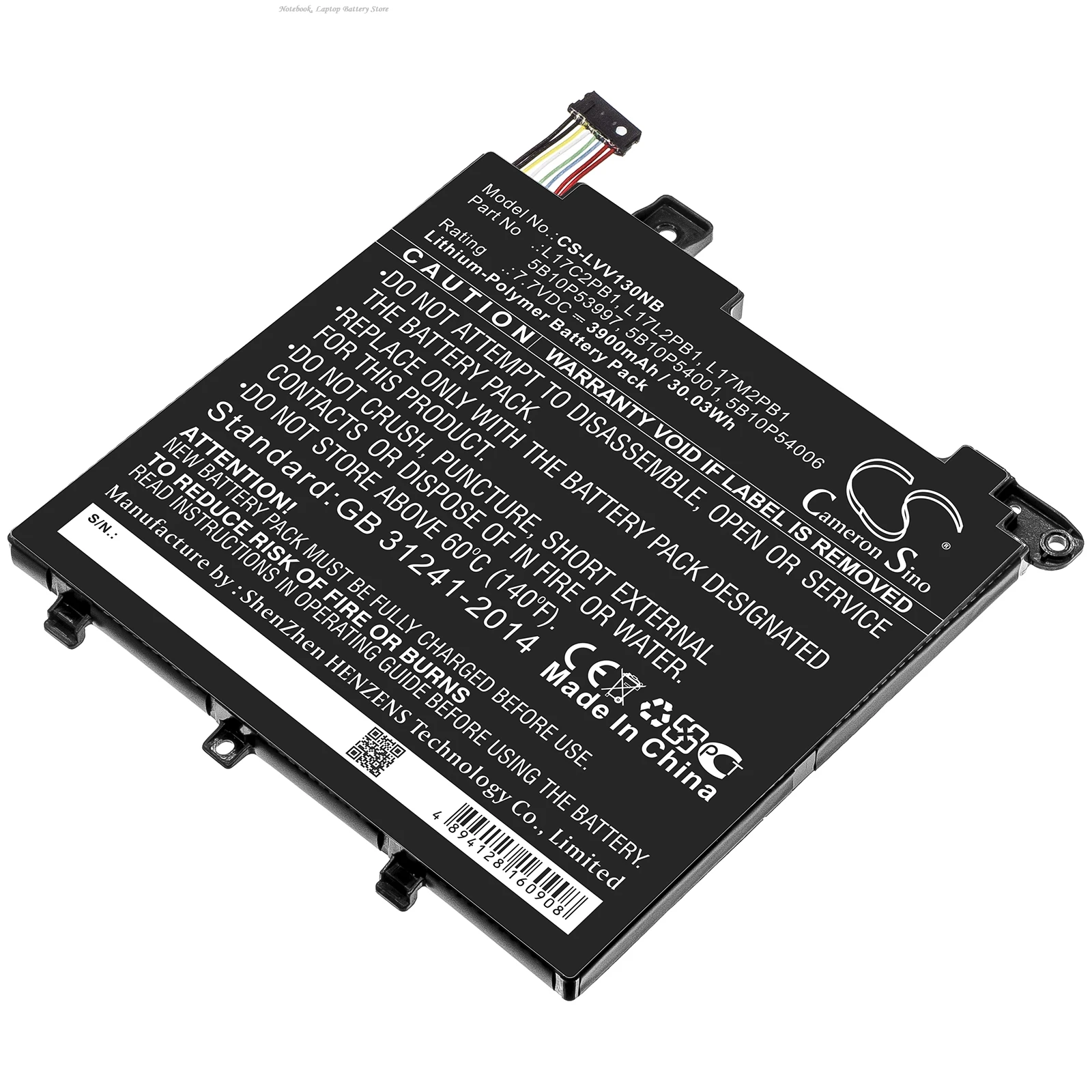 7.7V 3900mAh Battery 5B10P53997 L17C2PB1 L17L2PB1 for Lenovo V330-14IKB, V330-14ARR(81B1), v130-14igm 81hm,V130-14IKB-81HQ +Tool