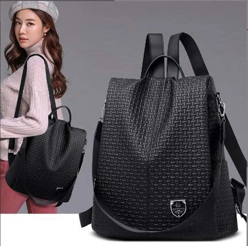 

New Fashion Designer Backpack Women Luxury Leather Shoulder Bags Large Capacity School Notebook Bag Anti Theft Travel Bagpack