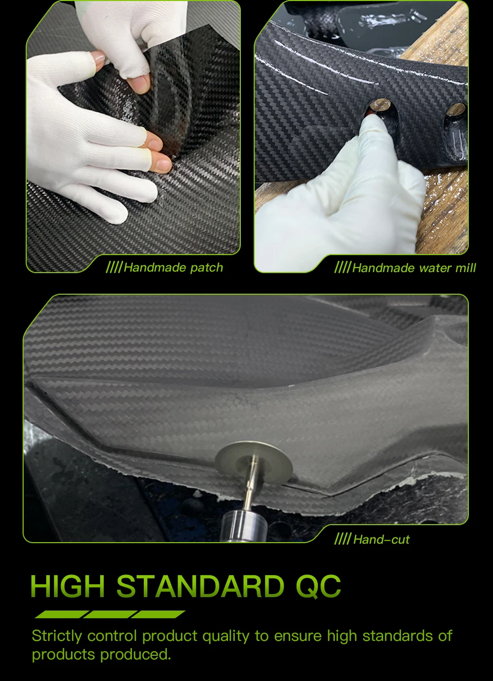 Für BMW S1000RR 2015 Carbon-Faser Zubehör Rahmen Windschutzscheibe Seitenverkleidung Heckstoßstange Tankdeckel-Set – Detail 10