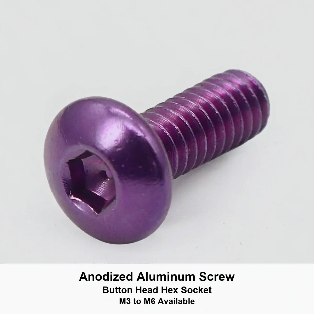 10Pc Anodized Colourful Aluminum Button Head Allen Screw M3 M3.5 M4 M5 M6 Hex Hexagon Socket Round Bolt for Bicycle DIY Projects