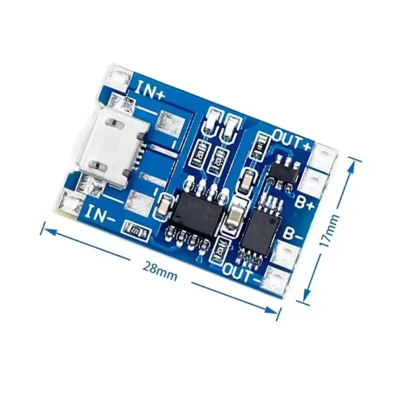 5-50 Uds TP4056 5V 1A tipo c USB 18650 módulo de cargador de placa de carga de batería de litio con protección funciones duales