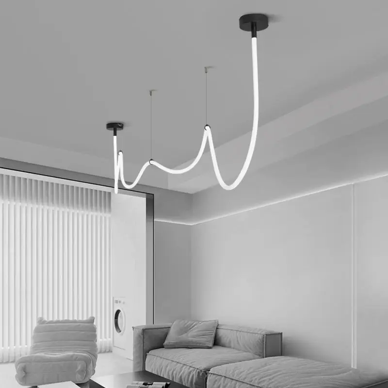 الحديثة سيليكون قلادة مصباح الحد الأدنى اصطف مصباح تصميم مصباح لتهيئة الجو غرفة المعيشة ديكور غرفة نوم إضاءة المطعم