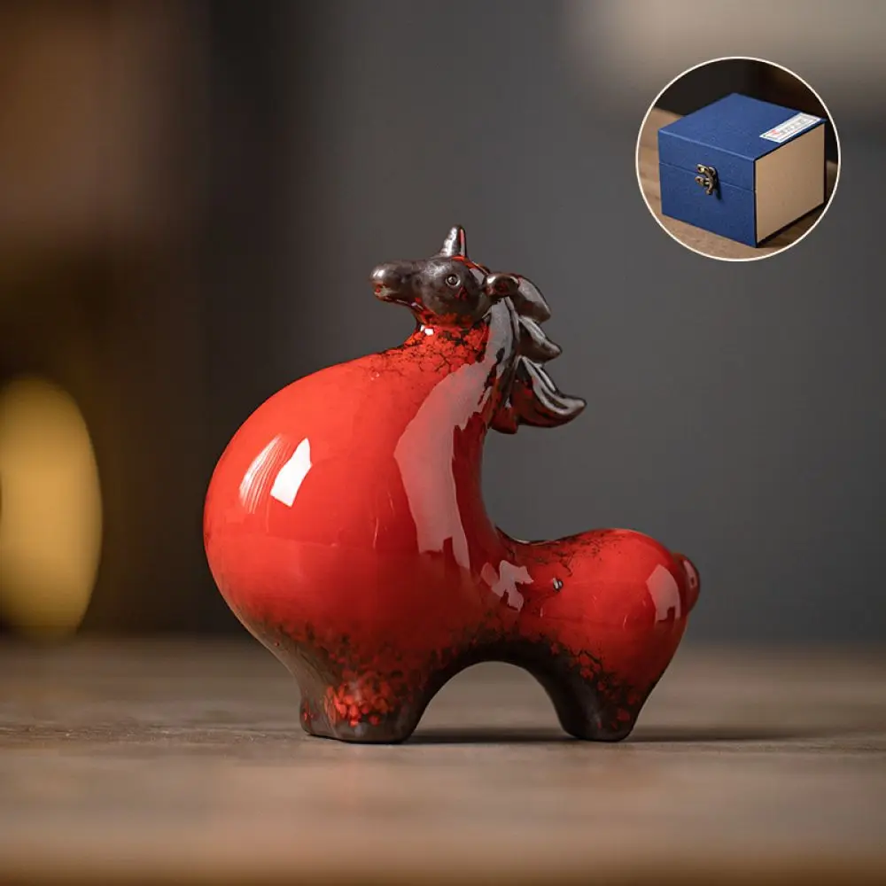 Minimalist Ceramic Tang Horse Sculpture Antique Animal Ornament Desktop Decoration Home Office Decor Chinese Gift Ideas