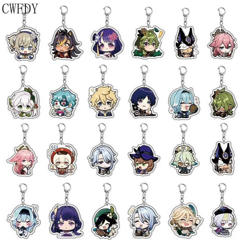 20 Stück Großhandel Arcylic Schlüsselanhänger Spielzubehör Rucksack Anhänger Chaveio für Frauen Männer Schmuck Cosplay Requisiten – Detail 2