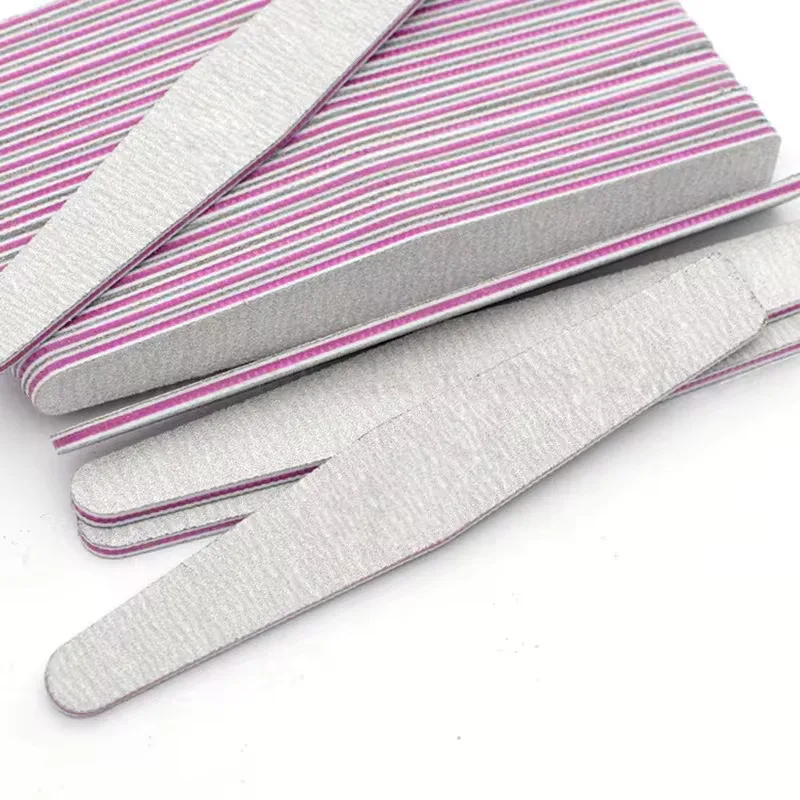 مبرد أظافر (10 عبوات)، 100/180 مبرد أظافر من ألواح الصنفرة الحبيبية للأظافر الطبيعية والأظافر الأكريليك، ألواح إيموري مزدوجة الجوانب limas p