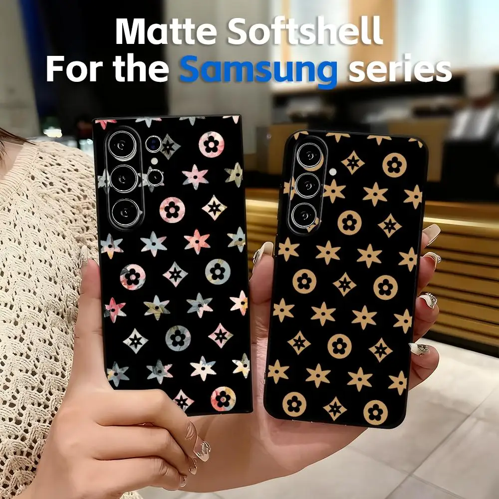 Luxury logo design with repeating patterns Phone Case Soft Black For Samsung S26 S25 S24 S23 S22 S21 S20 Plus Ultra Note20