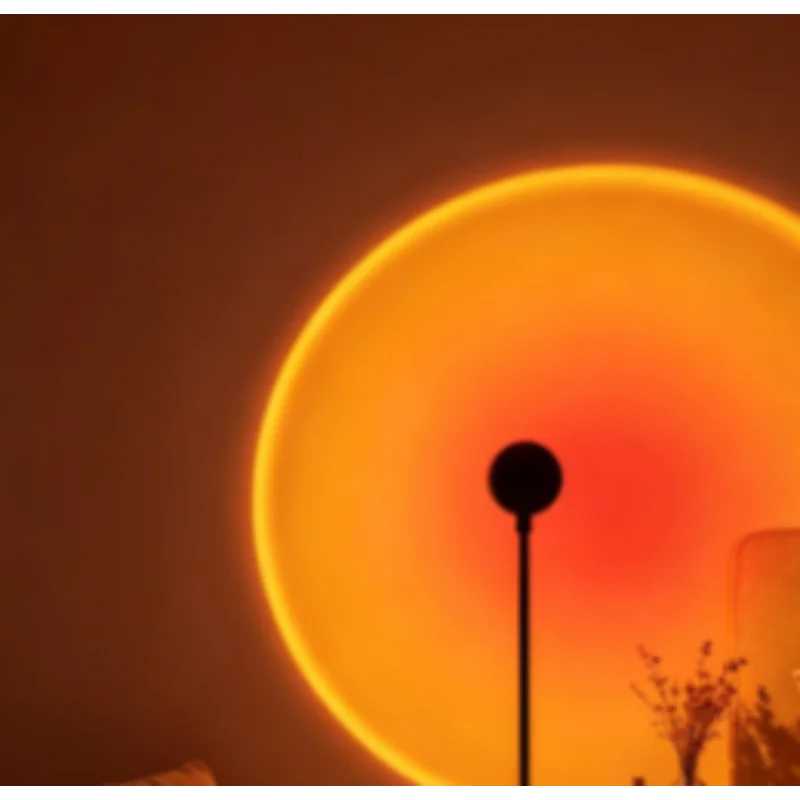 Sunset projection lamp, USB home decoration atmosphere lamp, multi-angle rotatable, suitable for home living room and bedroom