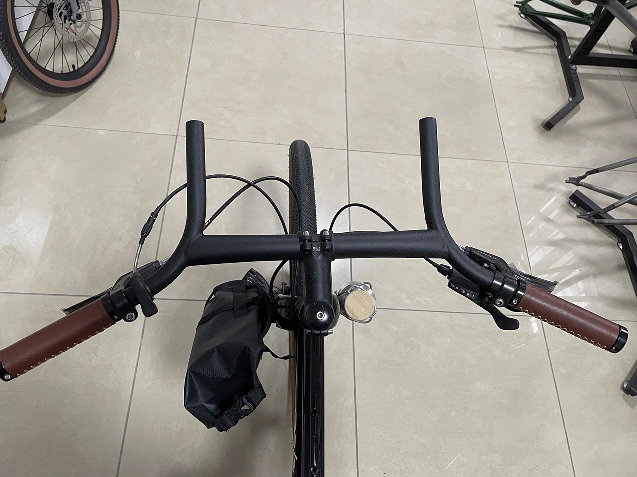 Gravel Bike Handlebar Cr-Mo Steel Road Bicycle Handle H-shaped Bar Extended Cycling Parts