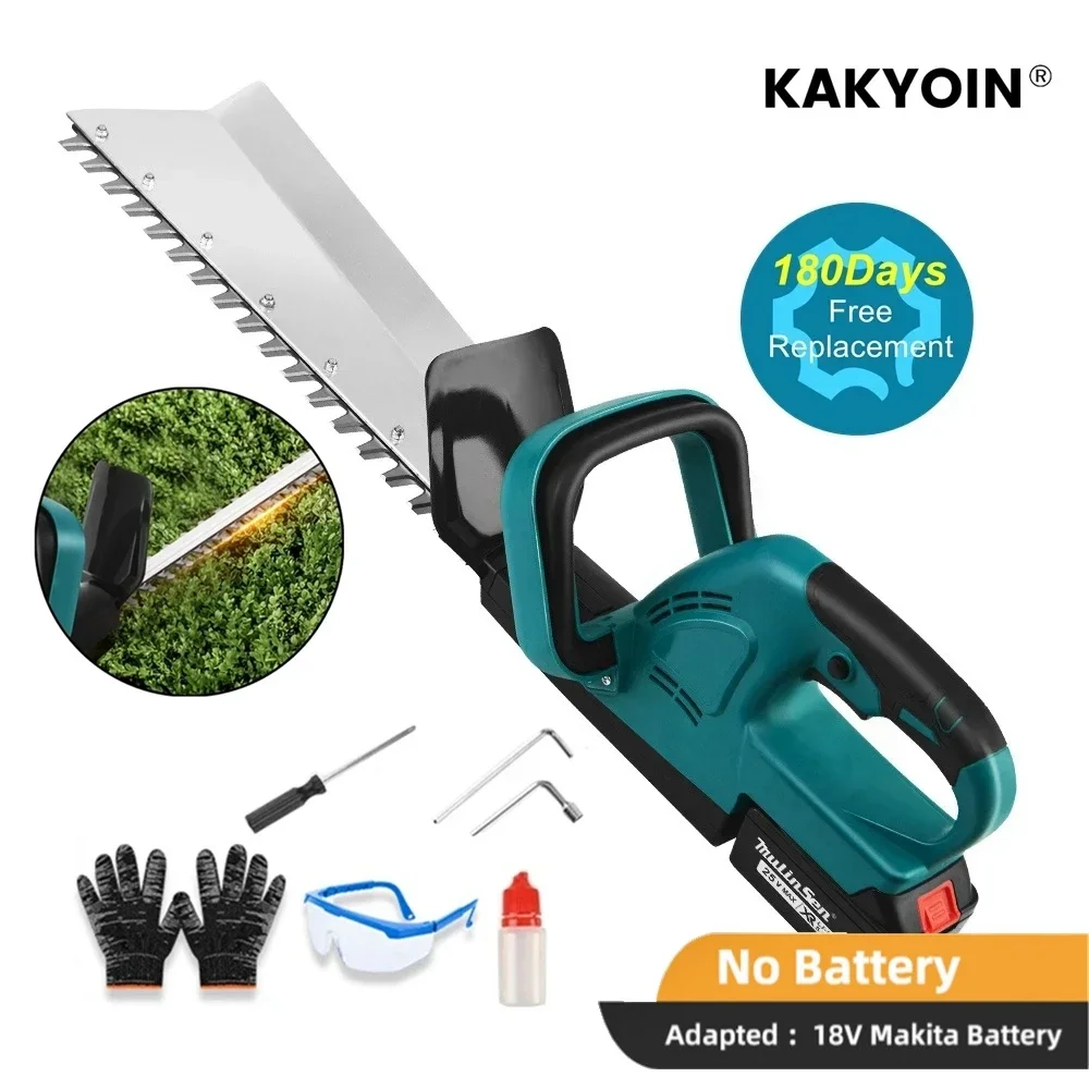 

2800W Handheld Cordless Electric Hedge Trimmer Tea Tree Trimmer Garden Lawn Mower Pruning Saw NO Battery for Makita 18V Battery