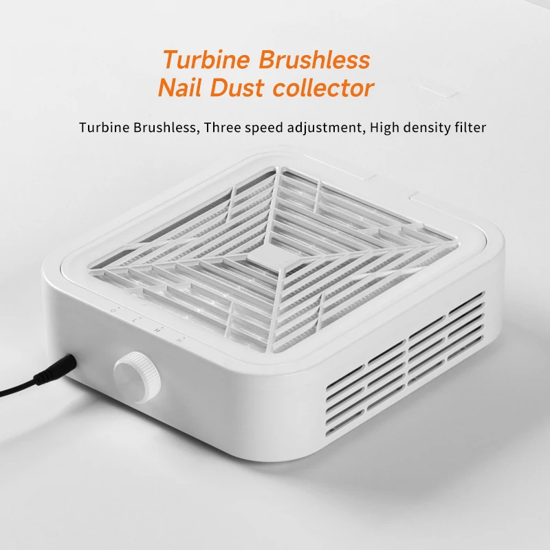 Suction Nail Vacuum Cleaner Manicure 120W Turbine Brushless Cleaner for Manicure Low-noise Dust Collector Fan Vacuum Cleaner