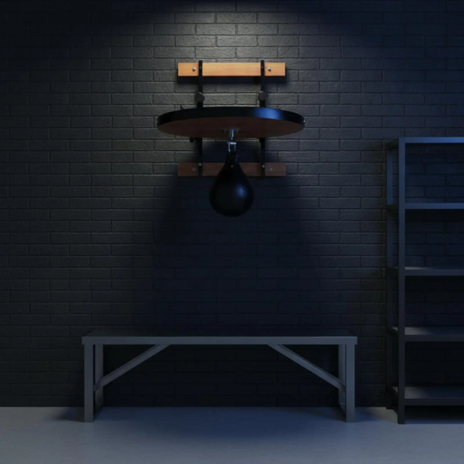 Boxing Training Equipment Fast Reflex Speed Bag Station Secure Wall Mount Space Saving Punching Drill for Home Studio