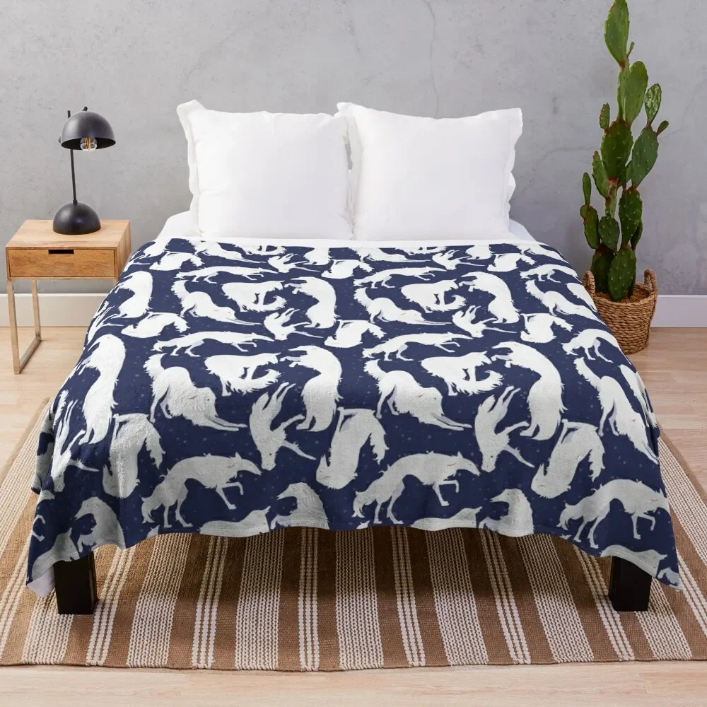 

Borzoi Throw Blanket Elegant Warm Throw Blanket for Hotel Home
