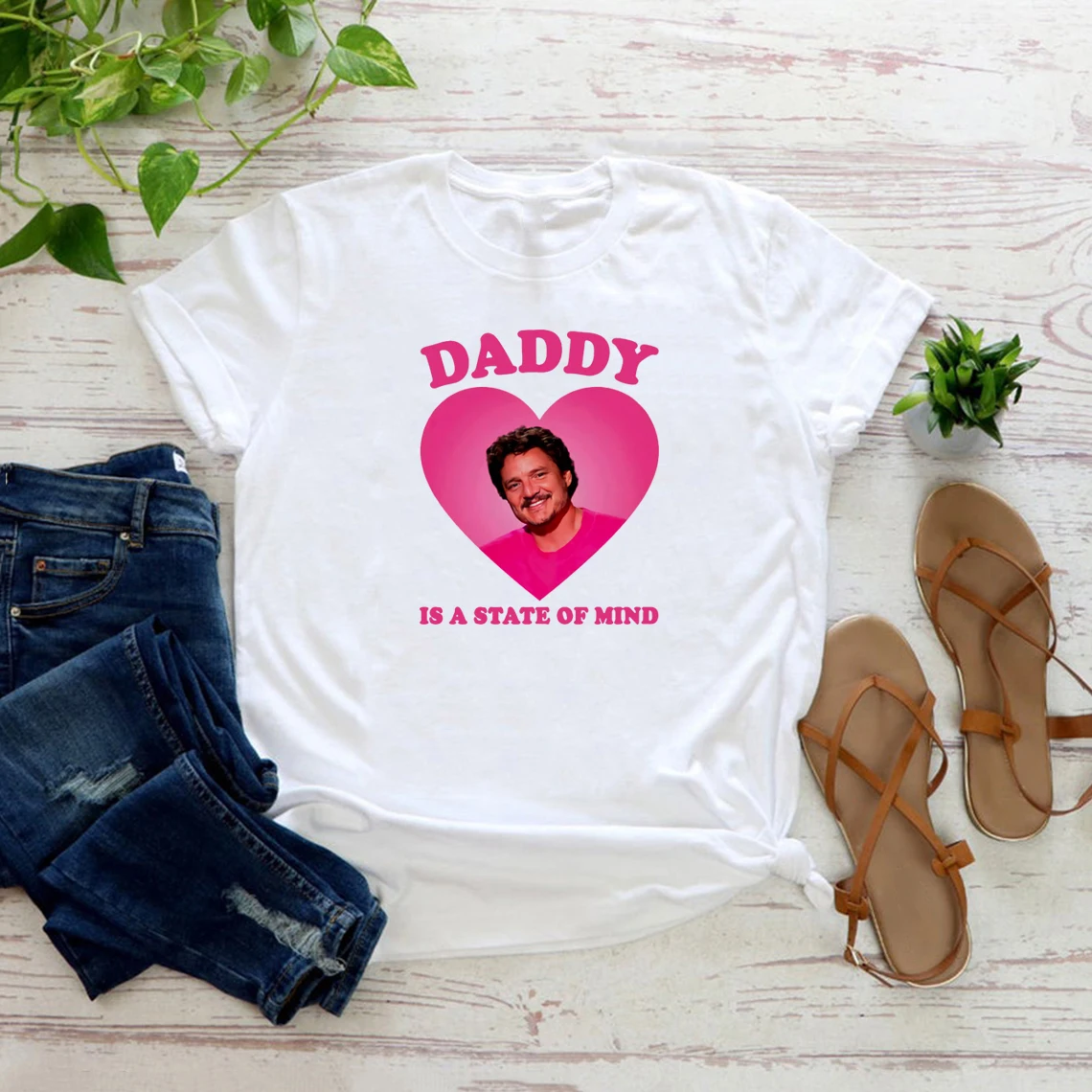 Daddy Is A State of Mind T-shirt Pedro Pascal T Shirt Funny Graphic T Shirts Short Sleeve Tees I'm Your Daddy Tshirt Casual Top