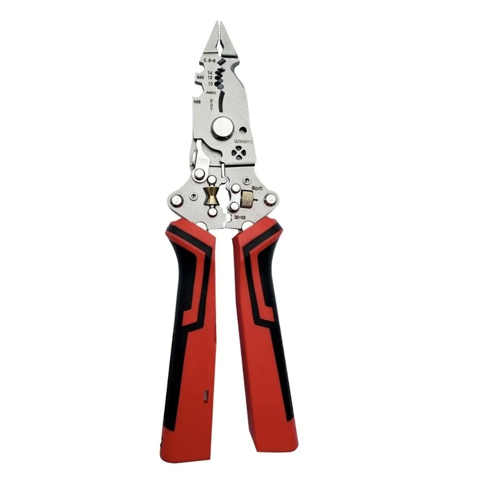 Foldable Wire Stripping Pliers Rechargeable 16 in 1 Electrician Pliers Terminal Crimping Tool Cable Cutting Crimping Pliers