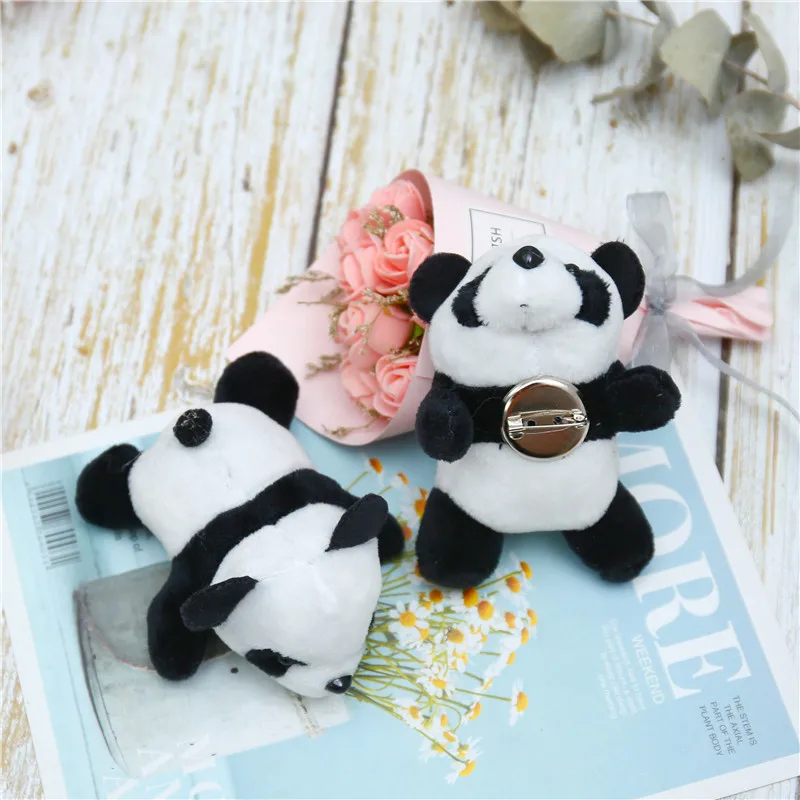 1000pcs Wholesale Three-dimensional Chinese Panda Brooch Cute China Plush Toy Little Doll Pendan,Deposit First to Get Discount