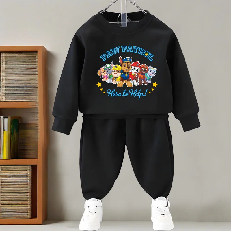 باو باترول بنين موضة س الرقبة البلوز وبنطلون 2 قطعة دعوى الاطفال هوديس عادية Sweatpant مجموعة ربيع الخريف الطفل رياضية جديد