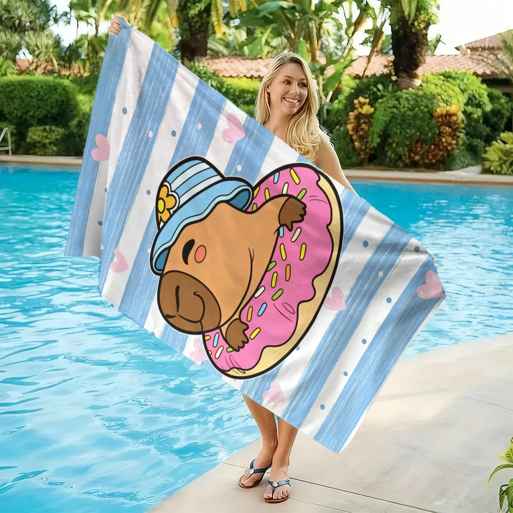 Capybara Cartoon Beach Towel Q - Towel Small Sport 评论和价格