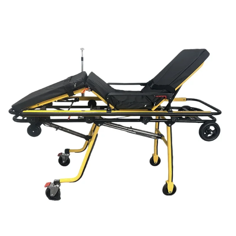 Three-speed adjustment stretcher car Stainless steel car stretcher Multi-gear separable stretcher Emergency bed Four wheels