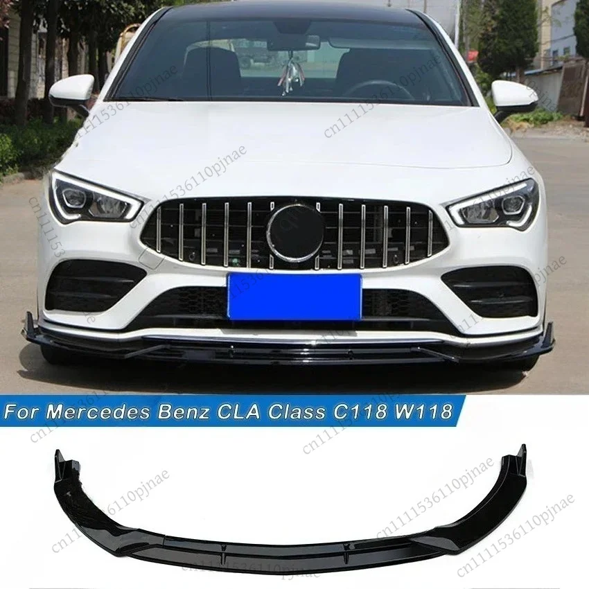 For Mercedes Benz CLA Class C118 X118 W118 CLA220 250 CLA35 45 AMG 2020-2023 Front Bumper Lip Splitter Diffuser Spoiler Guard