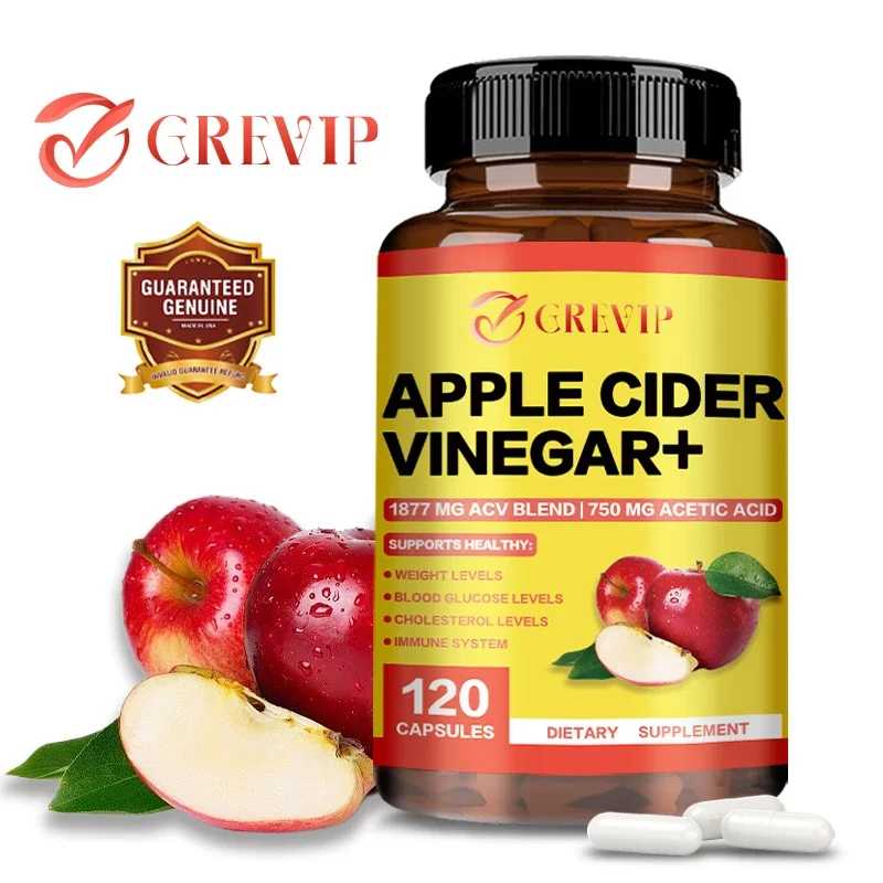 Apple Cider Vinegar Capsules - Vitamin D3 and Zinc, Immune and Weight Management Support