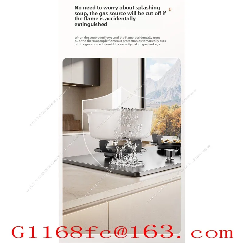Three Eye Detachable Embedded Glass Stove Energy-saving Stove