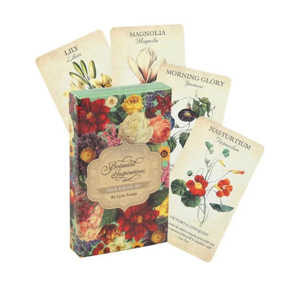 Botanical Inspiration Oracle Cards Full English 45 Cards Deck Tarot Mysterious Divination Family Party Board Game