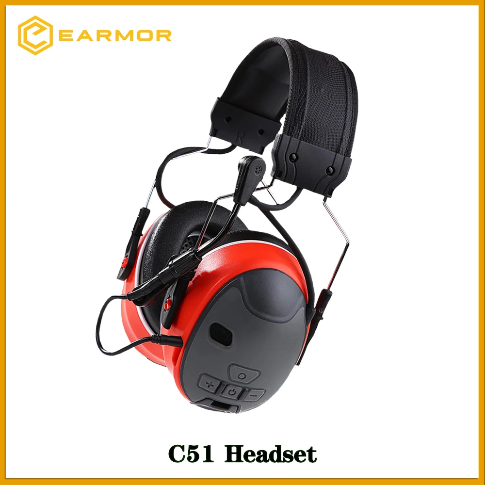 EARMOR Bluetooth C51 Pickup&Noise Reduction Earphones Cantilever Electret Microphone Hearing Protection Communications Earphones