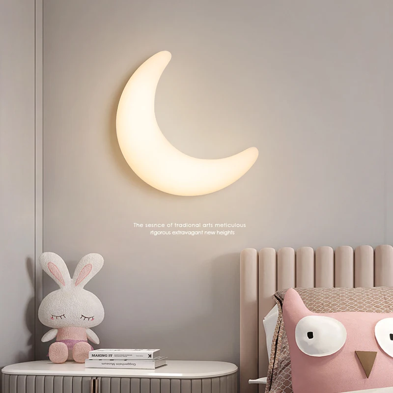 Crescent wall lamp living room background LED wall light Indoor Lighting for Living Room Corridor white Light Fixtures 38cm 49cm