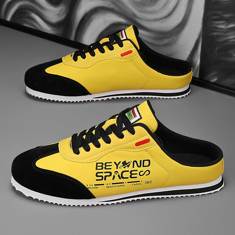 

Fashion Men's Shoes Breathable Men Loafers Casual Shoes 2025 New Style Slip-On Flat Summer Half Slippers Lazy Shoes Espadrilles