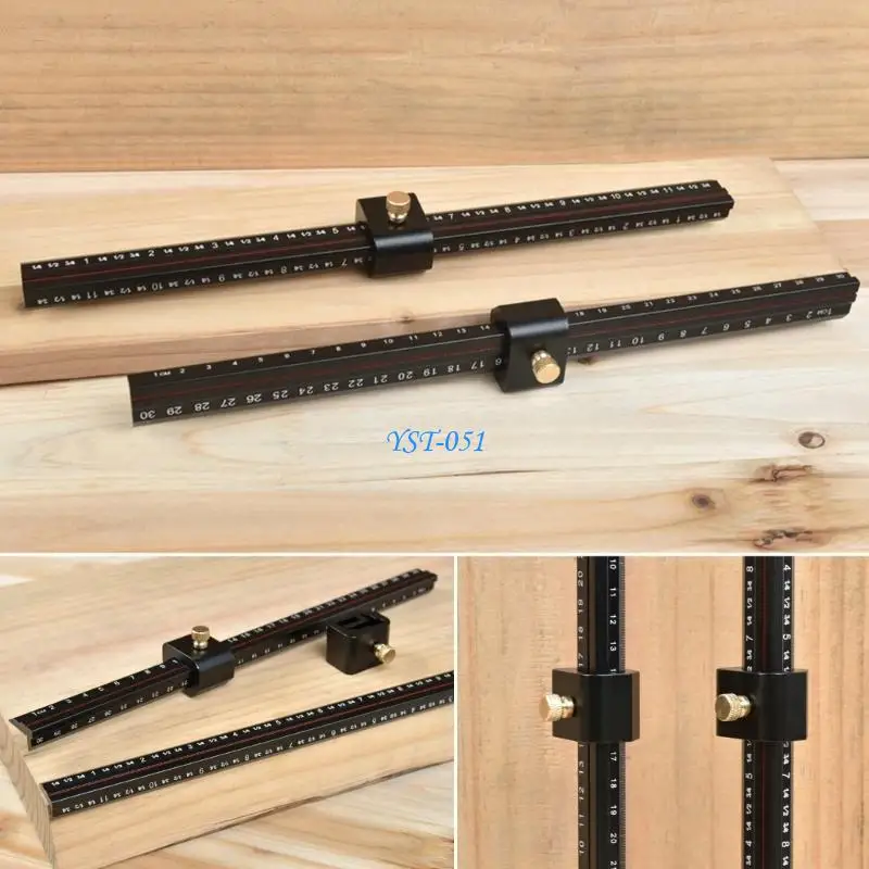 

E15A Upgrades L Measuring Ruler with Adjustable Stop for Accurate Line Drawing