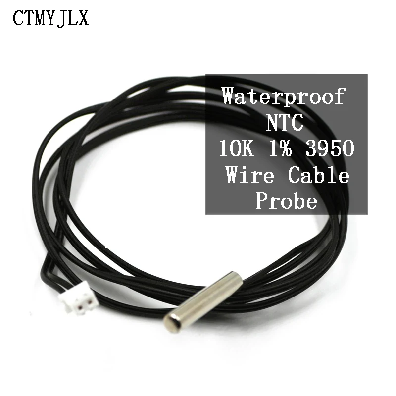 10pcs 0.5M NTC Thermistor Accuracy Temperature Sensor 10K 1% 3950 Digital Temperature Sensor Probe For W1209 W1401 DIY Kit