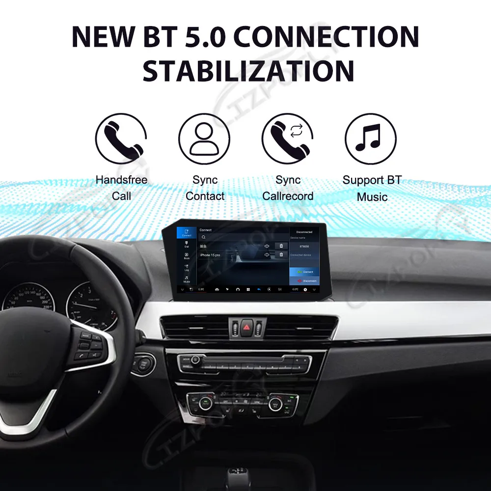 

Двойной 12,9-дюймовый автомобильный радиоприемник CarPlay Android 13 для BMW X1 X2 2018-2020, мультимедийный плеер с сенсорным экраном, GPS-навигация, 4G WIFI