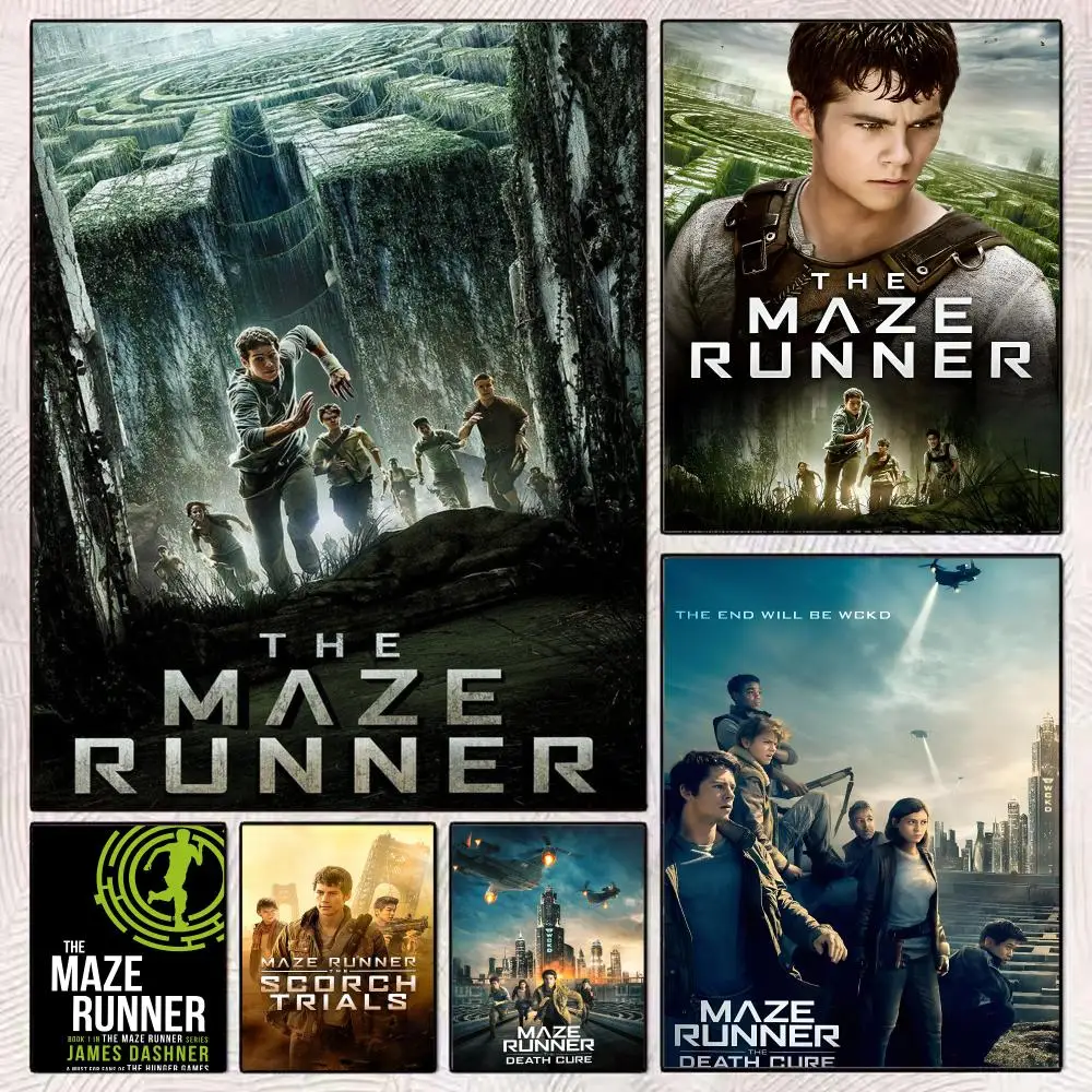Movie Series The M-Maze Runner Painting Calligraphy Frameless Canvas Poster Anti-wrinkle Wall Art Perfect for Room Home Decor