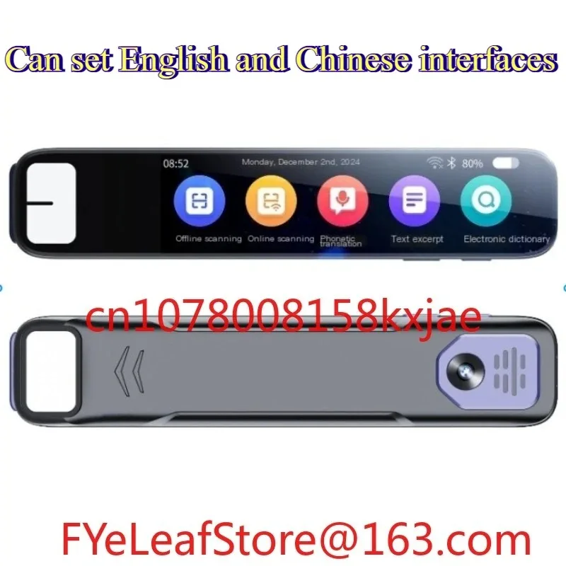 Pen Supporting  Language Translation Machine Metal texture Multi Functional Offline AI Fast Translation Multi Language
