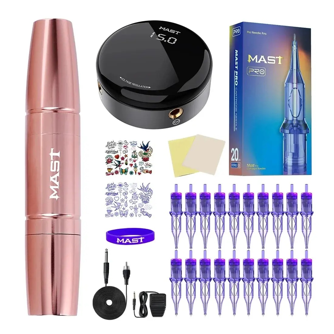 Mast Tattoo Magi Rotary Machine Gun 2.0/3.0mm Stroke Powerful Customized Motor for Permanent Makeup of Eyebrows And Lips